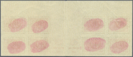 1959. Imperforate Gutter Block Of 2 Blocks Of 4 For The 4c Value Of The World Refugee Year Series Showing Symbolic... - Other & Unclassified