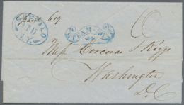 1847 (Oct). Folded Letter From Detroit, Michigan To Washington DC With 'Buffalo N.Y. D T 15" Oval And  'Steamboat"... - Other & Unclassified