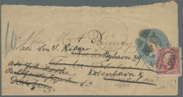 1893, 1 Cent. Wrapper Sent To Stockholm, There Under Additon Of A 10 Öre Stamp Redirected To Kopenhagen. Some... - Other & Unclassified