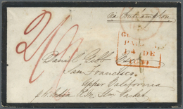 1850 Mourning Cover From Glasgow To San Francisco Via Southampton Per West Indies Royal Mail Packet (resp.... - Other & Unclassified