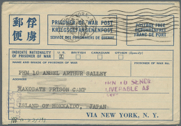 1945, Three POW Airmail Lettersheets 'POSTAGE FREE' Used From New York To Japan, Saint Louis And Downington To... - Other & Unclassified