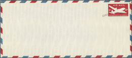 1958, Long Size Airmail Envelope Airplane 6c Red With Purple Optd. 'CANCELED' Across Airmail Impression, Fine And... - Other & Unclassified