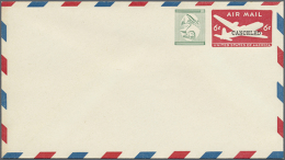 1958, Airmail Envelope Airplane 6c Red With Additional ONE CENT REVALUATION SURCHARGE ESSAY In Green And Optd.... - Other & Unclassified