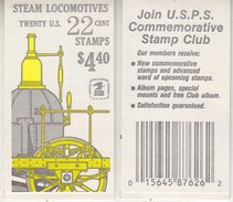 USA 1987 Steam Locomotives Booklet (unopened) ** Mnh (34764) - 1981-...