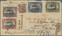 1931, Revised Airmails 30 C. (creases), 45 C., 60 C., 90 C. (this RC) And Reaper 20 C. Tied Comemmorative Pictorial... - Sonstige & Ohne Zuordnung