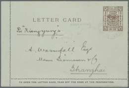 1895, Used From Chinkiang, Letter Card 1 C. Dated "Chinkiang, March 1st 1895" Embossed W. Dry Strike Of Company... - China (Schanghai)