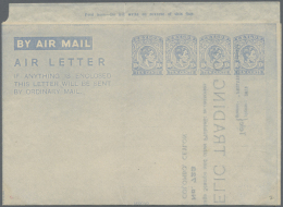 1946, AIR LETTER KGVI 10c. Four Impressions In Pale Blue On White Paper With Inside Printed Company 'Oriental... - Sri Lanka (Ceylon) (1948-...)