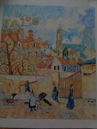 Le Parc Aux Charrettes,Pontoise.D'après Camille Pissaro.la Feuille:570 X 465 Mm.Acrylique Sur Papier Par Debeaupuis.1982 - Acrylic Resins