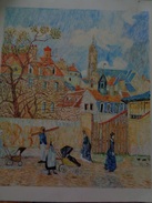 Le Parc Aux Charrettes,Pontoise.D'après Camille Pissaro.la Feuille:570 X 465 Mm.Acrylique Sur Papier Par Debeaupuis.1982 - Acryl