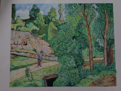 La Carrière,Pontoise.D'après Camille Pissaro.la Feuille:550 X 440 Mm.Acrylique Sur Papier Par Debeaupuis.1976 - Acrilicos