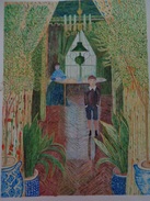 Coin D'Appartement.D'après Claude Monet .la Feuille:620 X 465 Mm.Acrylique Sur Papier Par Debeaupuis.1981 - Acrilicos