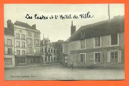 CPA Trun " Les Postes Et L'hotel De Ville " Edition Potel - LJCP 27 - Trun