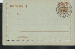 Carte Lettre Obl.  N° 1.   Germania Surchargé  Obl.: 02/11/1918 - Occupazione Tedesca