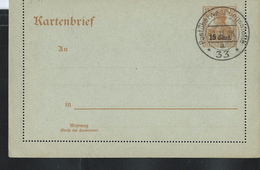 Carte Lettre Obl.  N° 1.   Germania Surchargé  Obl.: 02/11/1918 - Deutsche Besatzung
