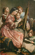 Arts - Peintures & Tableaux - Femmes - Femme - Enfants - Peintre - L. Lanfant De Metz - Die Kleine Künstlerin - état - Peintures & Tableaux