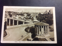 ROMA Tempio Di Vesta E I Ponti Palatino, Cestio E Garibaldi - 1937 Timbrée - Ponts