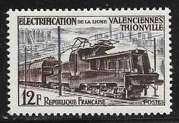 N° 1024    FRANCE  -  NEUF  -  ELECTIFICATION LIGNE VALENCIENNES / THIONVILLE  -  1955 - Ongebruikt