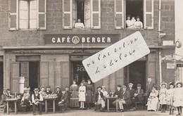 SAINT CHAMOND  - Café BERGER    ( Carte-photo )    Rare - Saint Chamond