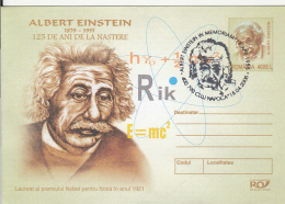 55558- ALBERT EINSTEIN, SCIENTIST, FAMOUS PEOPLE, COVER STATIONERY, 2005, ROMANIA - Albert Einstein