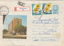 55595- RAMNICU VALCEA ALUTUS HOTEL, TOURISM, REGISTERED COVER STATIONERY, 1976, ROMANIA - Hotel- & Gaststättengewerbe