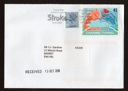 Channel Tunnel And Machin Stamps On 2nd Class Glasgow Mail Centre Cover - Marcophilie