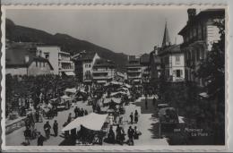 Monthey La Place - Markt - Animee - Photo: Perrochet No. 1894 - Monthey