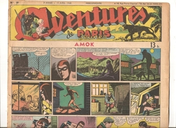 Hebdomadaire Aventures De Paris Jeunes N°98 Du 19 Avril 1948 AMOK  Le Fantôme Du Bengale  L'Agent Secret X.9 - Other Magazines