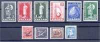 ICELAND, GROUP 10 DIFFERENT STAMPS 1928-39, ALL NEVER HINGED! - Ungebraucht