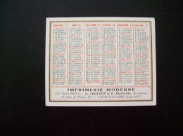 Calendrier Publicitaire De 1934- Imprimerie Moderne, Rue Du Palais, St-Nazaire (44) - Petit Format : 1921-40