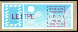 ATM-225- Timbre De Distributeur, Papier Carrier - 1985 « Carrier » Paper