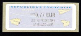 ATM-243- Timbre De Distributeur, Type Avions Papier Plié - 2000 Type « Avions En Papier »