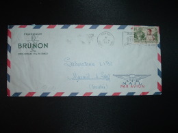 LETTRE TP CUREAU 15F OBL.MEC.10 4 1957 BANGUI OUBANGUI CHARI + PHARMACIE BRUNON - Covers & Documents