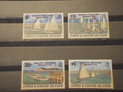 TURKS CAICOS - 1980 REGATE  4 VALORI - NUOVI(++) - Turks & Caicos (I. Turques Et Caïques)