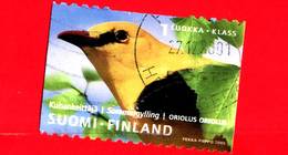 FINLANDIA - SUOMI - Usato - 2001 - Uccelli Regionali - Rigogolo - Birds - Golden Oriole (Oriolus Oriolus) - 1 - Used Stamps