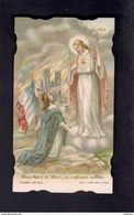Image Pieuse Religieuse Holly Card La France Aux Pieds Du Sacre Coeur - Devotion Images