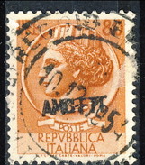 Trieste Zona A 1953 - 54 N. 176 L. 80 Bruno Arancio Usato Cat. € 25 - Afgestempeld