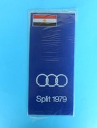 EGYPT TEAM - MEDITERRANEAN GAMES 1979. - Vintage Official Table Pennant * Fanion Flag Wimpel Bandierina Banderín  Egypte - Uniformes Recordatorios & Misc