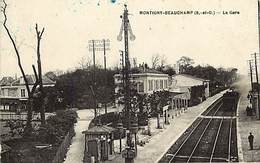 Ref -P719 - Val Doise - Montigny - Beauchamp - La Gare - Gares - Train - Trains - Lignes De Chemins De Fer - - Montigny Les Cormeilles