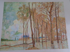L'inondation à Argenteuil.D'après Claude Monet.feuille:570 X 434 Mm.Acrylique Sur Papier Par Debeaupuis.1975 - Acryliques
