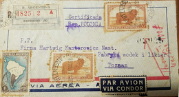 O)1939 ARGENTINA,WOOL PRODUCTION-POLWARTH ARGENTINE-OVIS ARIES, SHEEP-30C - LANA,MAP 1 P. REGISTERED COVER TO POLAND, XF - Briefe U. Dokumente