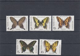 Russie - Neufs** - Année 1987 - Papillons Divers - YT 5376/5380 - Nuevos