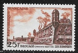 N° 1042   FRANCE  -  NEUF  -   LE REMPART DE BROUAGE  -  1955 - Ongebruikt