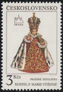 Czechoslovakia / Stamps (1991) 2988: The Infant Jesus Of Prague (Child Of Prague); Our Lady Of Victory Church In Prague - Cristianesimo