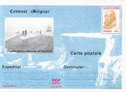 55729- BELGICA ANTARCTIC EXPEDITION, SHIP, A. TOLLEFSEN, POSTCARD STATIONERY, 1998, ROMANIA - Spedizioni Antartiche