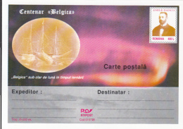 55736- BELGICA ANTARCTIC EXPEDITION, SHIP, E. DANCO, POSTCARD STATIONERY, 1998, ROMANIA - Expéditions Antarctiques