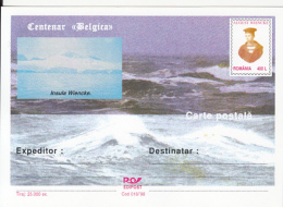 55742- BELGICA ANTARCTIC EXPEDITION, SHIP, A. WIENCKE, POSTCARD STATIONERY, 1998, ROMANIA - Spedizioni Antartiche