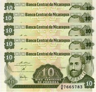 NICARAGUA 10 CENTAVOS ND (1990) P-169 UNC PREFIX A/E 5 PCS [NI463b] - Nicaragua