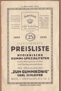 AC - PREISLISTE HYGIENISCHE GUMMI SPEZIALITATEN 1931 BOOKLET - Autriche