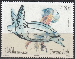 Saint-Pierre & Miquelon 2014 Michel 1118 Neuf ** Cote (2017) 2.20 € Tortue Luth - Unused Stamps