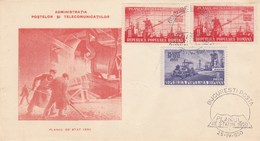 BV6775  AGRICULTURE,INDUSTRY,1950 COVER FDC ROMANIA. - FDC